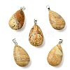 Natural Picture Jasper Pendants GG-K002-09J-1