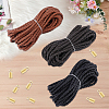 15M 3 Colors Braided Round Soft PU Imitation Leather Cords OCOR-CL0001-11C-7