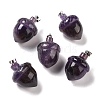 Natural Amethyst Pendants G-M393-01P-04-1