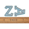 Alphabet Resin Rhinestone Patches DIY-TAC0005-45F-16