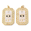 Ion Plating(IP) 304 Stainless Steel Rhinestone Enamel Pendants STAS-Q333-03G-1