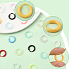 72Pcs 12 Colors Resin Hoop Earrings EJEW-SC0001-88-3