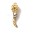 Rack Plating Brass Micro Pave Cubic Zirconia Pendant KK-A229-03E-G-1