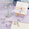 Awareness Ribbon & Round Pendant Stitch Markers HJEW-AB00333-4