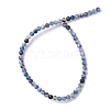 Natural Blue Spot Jasper Beads Strands G-Z116-A02-3mm-3