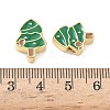 Christmas Brass Enamel Beads KK-I474-G02-3
