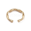 Ion Plating(IP) 304 Stainless Steel Bamboo Joint Open Cuff Rings for Women X-RJEW-G285-09G-3