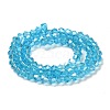 Transparent Electroplate Glass Beads Strands EGLA-A039-T6mm-B19-2