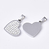 201 Stainless Steel Pendants STAS-N089-97P-2