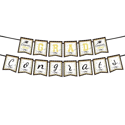 Word Congrats Grad Paper Hanging Flag Banner TH-FZC1645-01-1