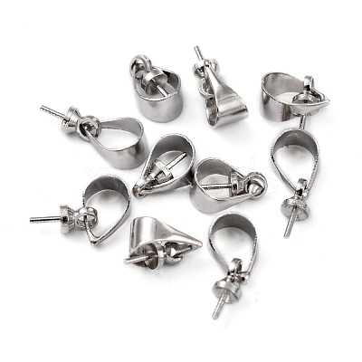 Brass Cup Pearl Peg Bails Pin Pendants KK02-1