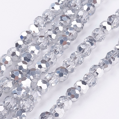 Electroplate Glass Beads Strands EGLA-J042-6mm-H02-1