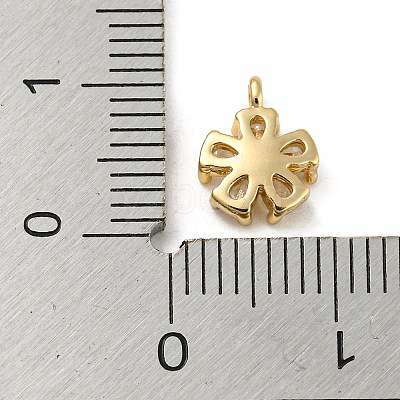 Brass with Clear Cubic Zirconia Charms X-KK-G478-02A-KCG-1