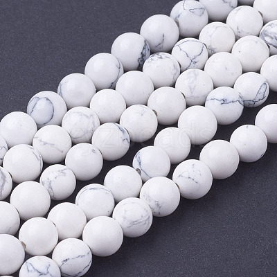 Synthetic Howlite Beads Strands G-E110-6mm-5-1