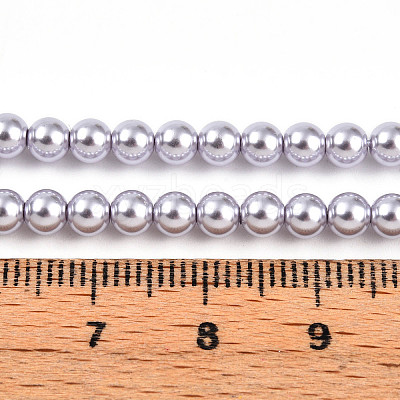 Baking Paint Pearlized Glass Pearl Bead Strands HY-N002-4mm-A04-1
