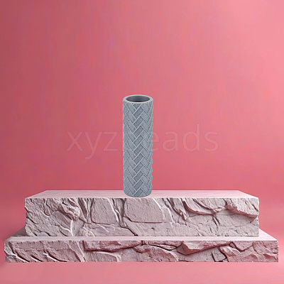 Plastic Handle Clay Texture Roller DIY-WH0699-88A-1