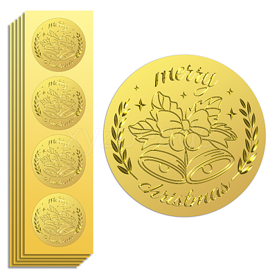 Plastic Self Adhesive Gold Foil Embossed Stickers DIY-WH0211-411-1