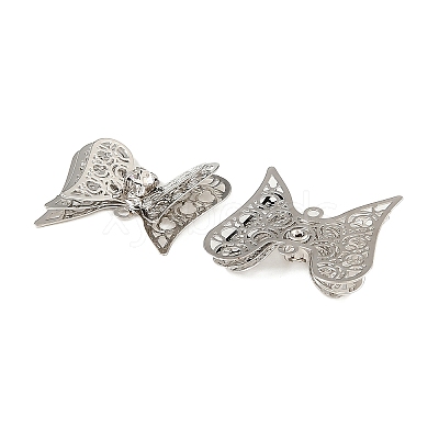 Brass Crystal Rhinestone Filigree Connector Charms RB-CBA890A-01P-1