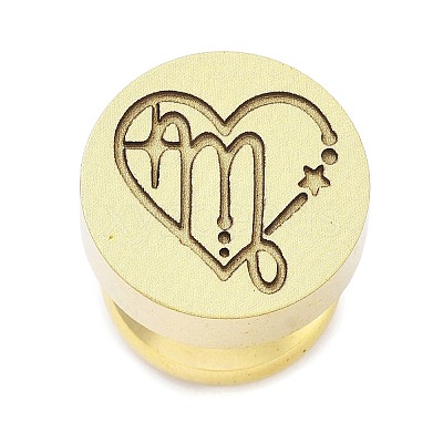 Constellation Golden Tone Wax Seal Brass Stamp Heads LS-STAM-P002-02G-02-1