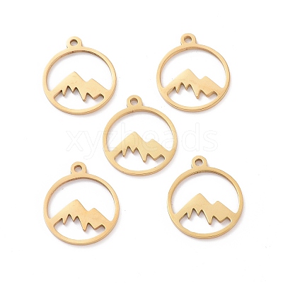 201 Stainless Steel Laser Cut Pendants STAS-S105-T901-2-1