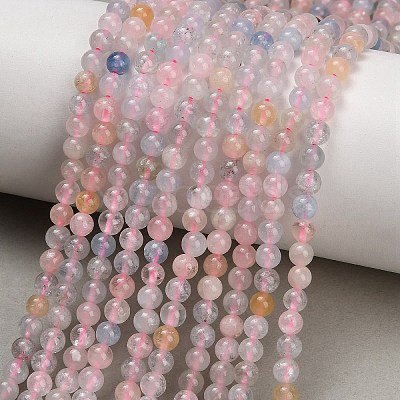 Natural Morganite Beads Strands GG-G476-4mm-01-1