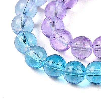 Baking Paint Transparent Glass Beads X-DGLA-M001-8mm-10-1