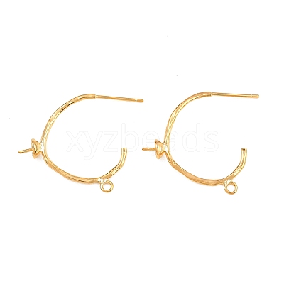 Brass Stud Earring Findings KK-CBA866A-11G-1