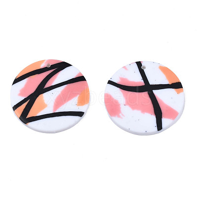Handmade Polymer Clay Pendants CLAY-N010-023-01-1