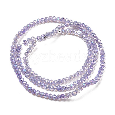 Transparent Baking Paint Glass Beads Strands DGLA-F002-02B-08-1