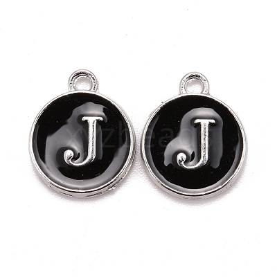 Platinum Plated Alloy Charms X-ENAM-S118-02J-P-1