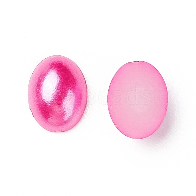 ABS Plastic Imitation Pearl Cabochons X-SACR-R755-8x6mm-ZM-1