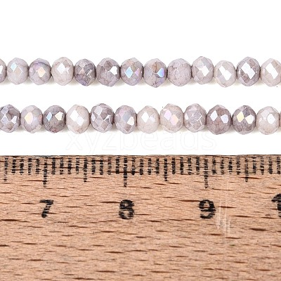 Anti-Tarnish Electroplate Rondelle Glass Beads Strands EGLA-T021-3mm-17-01-1