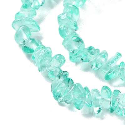 Spray Painted Transparent Glass Beads Strands X-GLAA-P060-01A-08-1