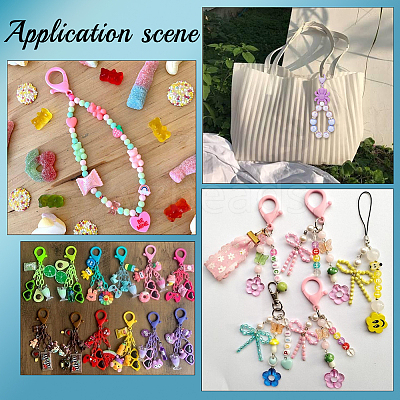 96Pcs Heart Plastic Lobster Claw Clasps FIND-SC0013-50-1