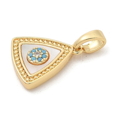 Brass Micro Pave Cubic Zirconia Pendents KK-M303-01G-09-1