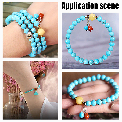 4 Strands 4 Styles Synthetic Turquoise Beads Strands G-AR0005-10-1