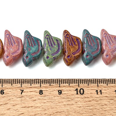 Painted Glass Beads Strands GLAA-Z021-19-1