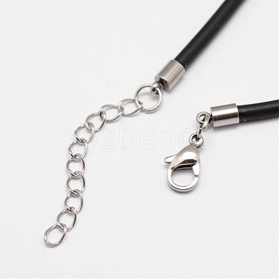 Round Leather Cord Necklaces Making MAK-I005-3mm-1