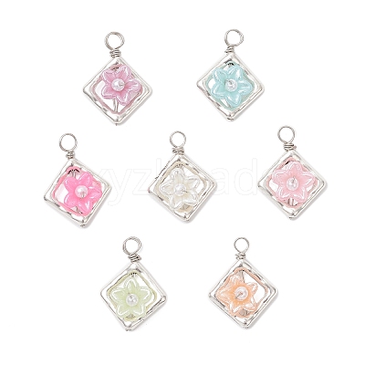 ABS Plastic Imitation Pearl Pendants PALLOY-JF04590-1