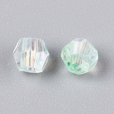 Transparent Spray Painted Glass Beads X1-EGLA-N018-4mm-04-1