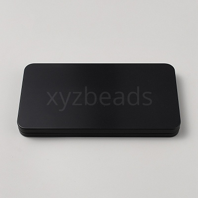 Rectangle Iron Metal Tin Box with Lid CON-WH0086-110-1