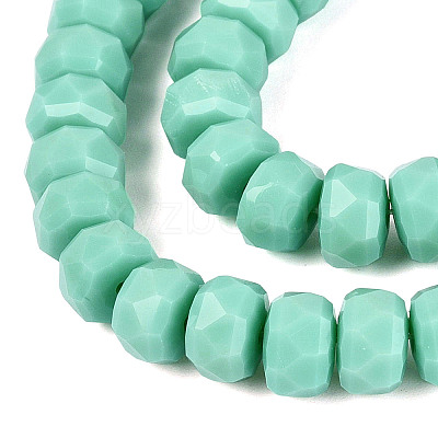 Opaque Glass Beads Strands GLAA-Q114-01A-B02-1