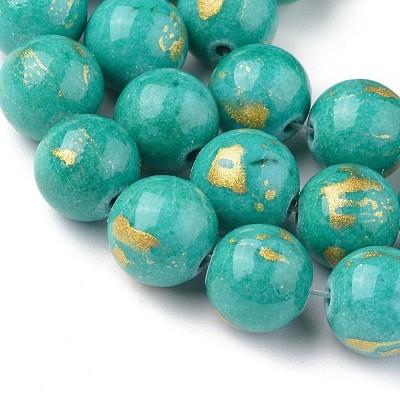 Natural Mashan Jade Beads Strands G-F670-A02-10mm-1