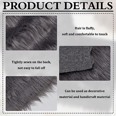 Faux Rabbit Fur Polyester Fabric DIY-WH0504-258E-1