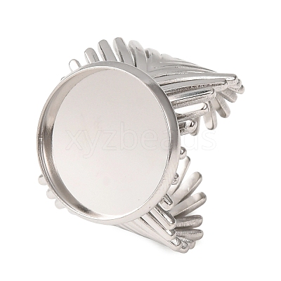 V-Shaped 304 Stainless Steel Cuff Ring Components SA-CBAC0DF-01E-P-1