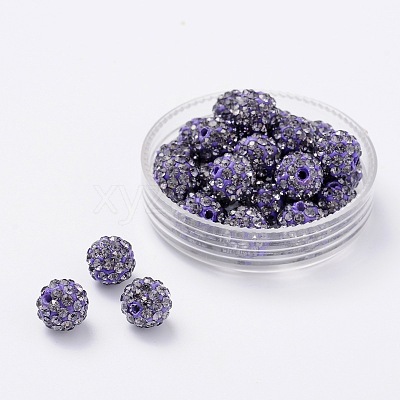 Pave Disco Ball Beads LS-RB-H258-10MM-539-1