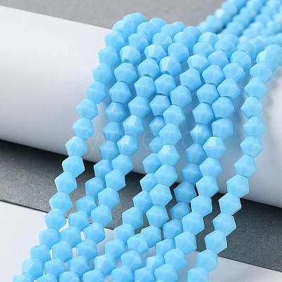 Opaque Solid Color Imitation Jade Glass Beads Strands GLAA-F029-P4mm-12-1
