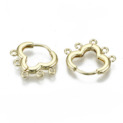 Brass Huggie Hoop Earring KK-N227-59-NF-1