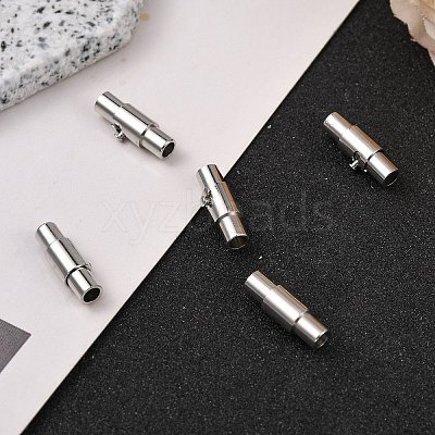 Brass Locking Tube Magnetic Clasps LS-MC079-1