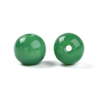 Opaque Solid Color Glass Beads GLAA-N007-8mm-A10-1